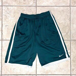 NIKE  FIT DRY ~ Basketball shorts ~ Forest Green with White detailing ~ Small